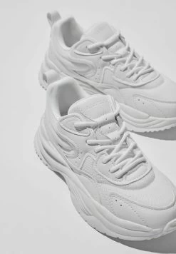 BERSHKA Detail Contrast - Sneakers Laag - White -Bershka fce822264af54dd99ba40628325495ba