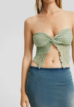 BERSHKA Rustic Blonde Bandeau - Blouse - Khaki -Bershka fdccb6f8fbe04c958b5b43c8dea36ce6