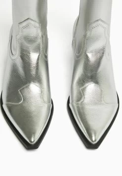 BERSHKA Cowboy-/Bikerlaarsjes - Silvercoloured -Bershka fded433948e445008c44d828556bfdac
