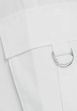 BERSHKA Pockets And Straps- Shorts - White -Bershka fe2d9fda6425480dbae8d706f9d255a3