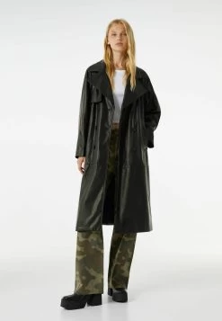 BERSHKA Trenchcoat - Black