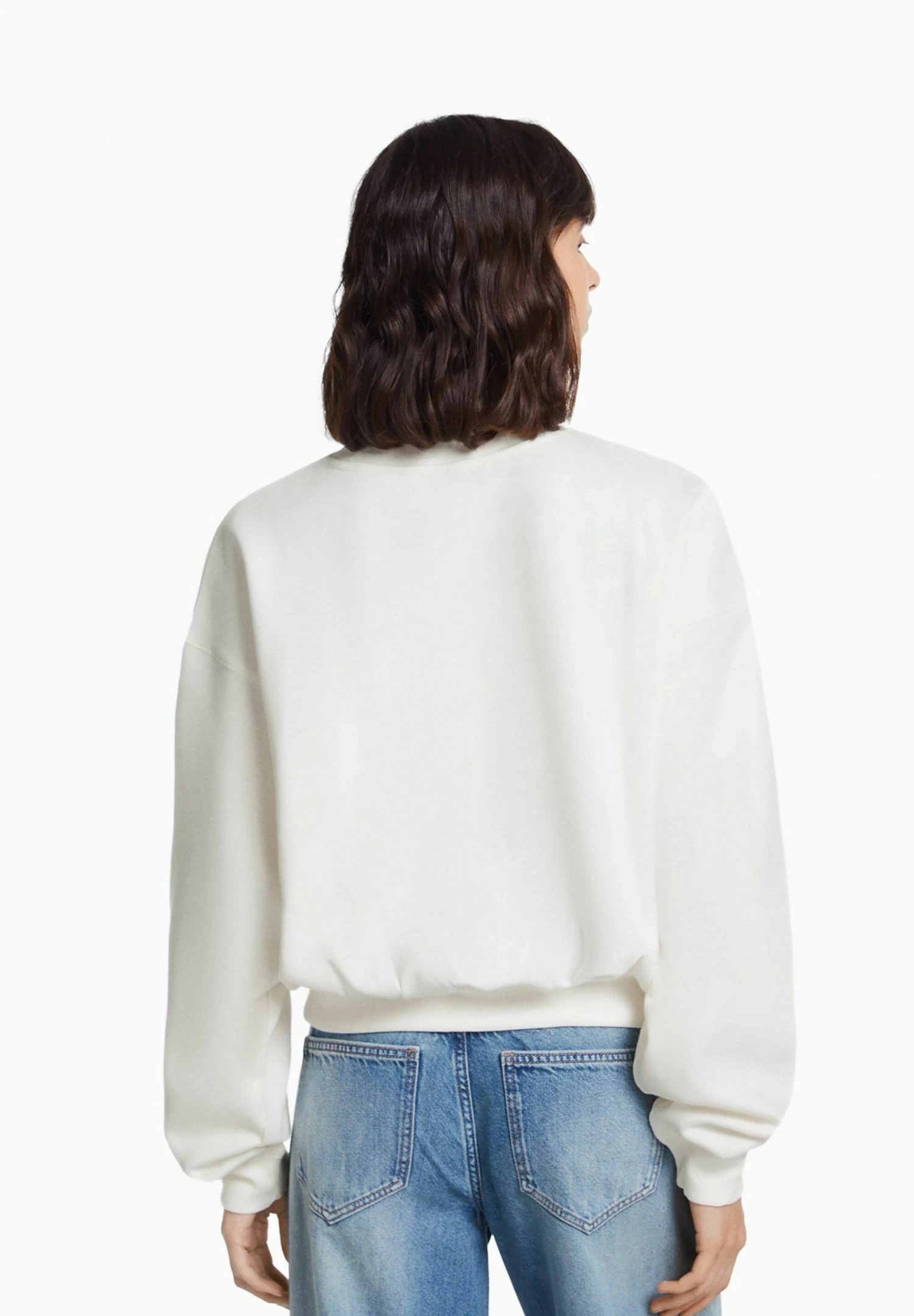 BERSHKA Printed - Sweater - White 3 BERSHKA Printed - Sweater - White - Afbeelding 3