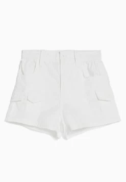 BERSHKA Multi - Shorts - White -Bershka fed2f865af004f668efa87ba54df10d0