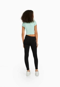 BERSHKA Push-Up - Jeans Skinny Fit - Black -Bershka ff2d0c697acd46ce99785d79a536a390