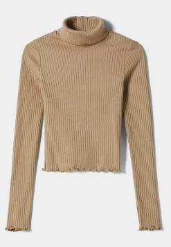 BERSHKA High Neck- Trui - Camel -Bershka ff2fc96ad26f4127b8623c3f6b5baebc